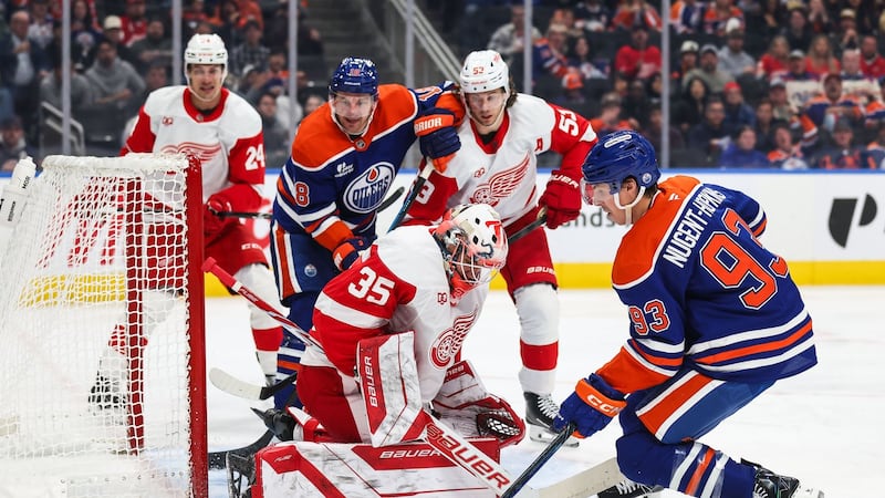 Red Wings' Postava impresses in first NHL start and 4-3 win over Oilers