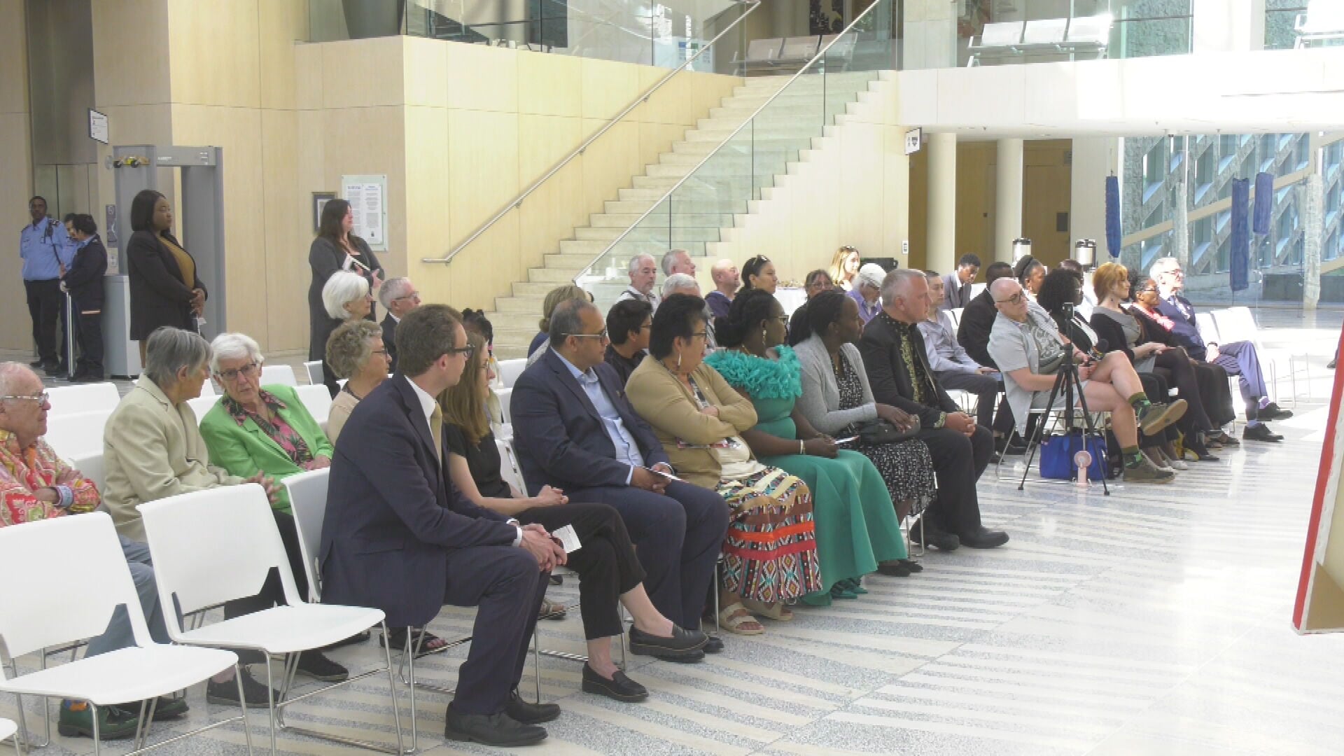 Twelve Edmontonians were awarded King Charles III Coronation Medals for their work for the HIV/AIDS movement in Canada. The ceremony took place at city hall on June 26, 2025. (Darcy Seaton/CTV News Edmonton)