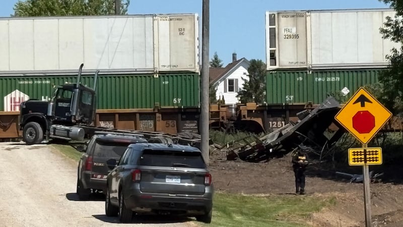 Train, vehicle collision triggers chemical spill, road closure in Dorchester