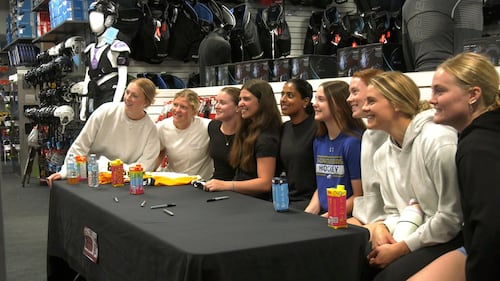 ‘This stuff matters’: Professional women’s hockey players meet and train with fans in Regina