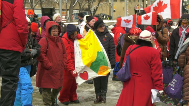 ‘Treaties in Alberta are not optional agreements’: First Nations gather at City Hall rally against separatists