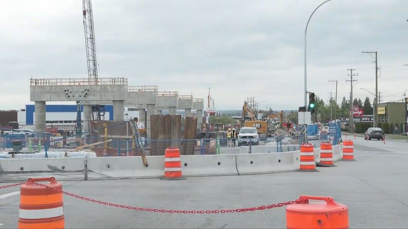 Surrey-Langley SkyTrain extension hits construction milestone
