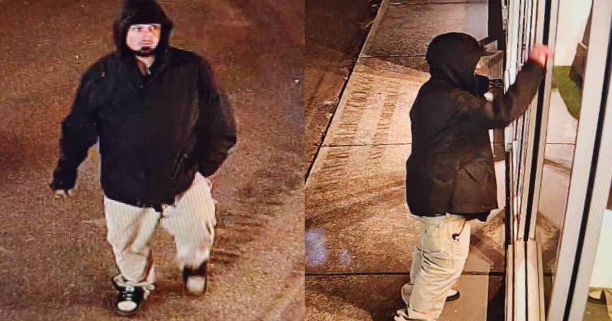 Tag Suspect Suspect sought after tag scratched into windows of 30 businesses in Kelowna
