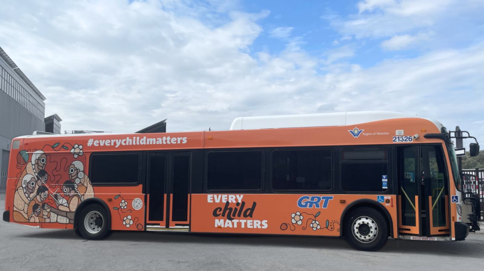 Artist Routing Bus Grand River Transit bus featuring work from Indigenous artist hits the road
