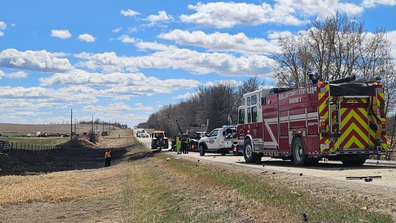 Driver killed in fiery Parkland County crash