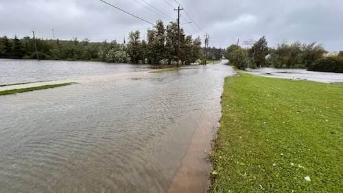 A track is flooded.