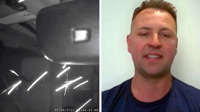Video shows suspects using grinder to cut steering wheel lock during attempted vehicle theft