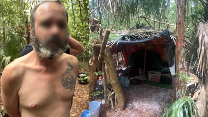 U.S. marshals find fugitive living in the woods