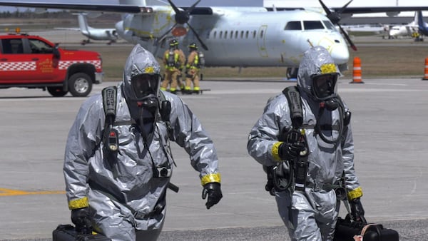 ‘We have to be prepared’: Provincial hazmat response teams run emergency scenarios in North Bay