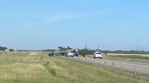 Diesel spill from 4-vehicle crash caused extended closure on Hwy. 2 near Leduc: RCMP