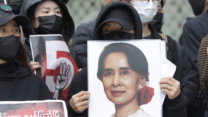 Myanmar ex-president freed from post-coup detention, Suu Kyi’s sentence cut