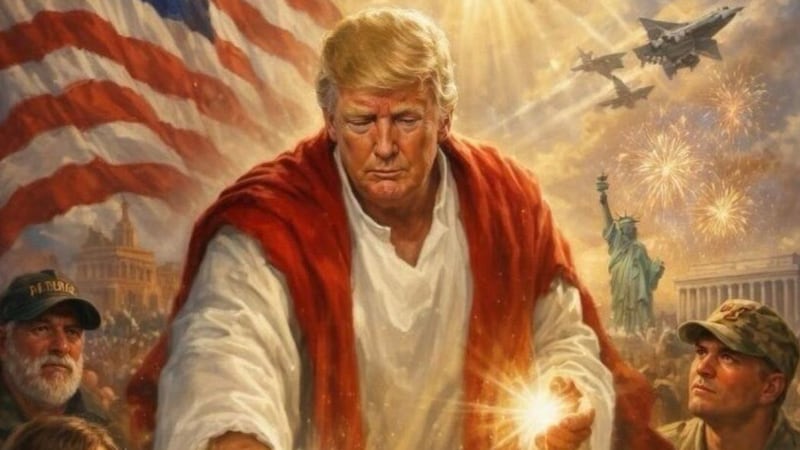 Trump’s AI image of himself as Jesus-like figure follows feud with Pope Leo
