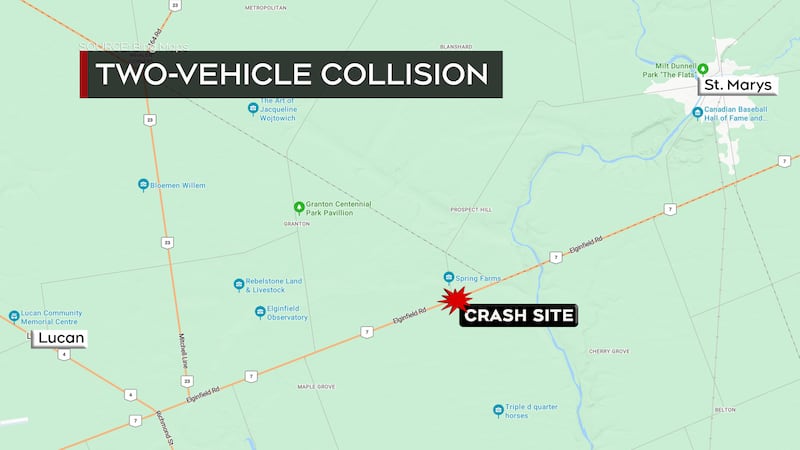 Charges laid after serious two-vehicle collision in Lucan Biddulph