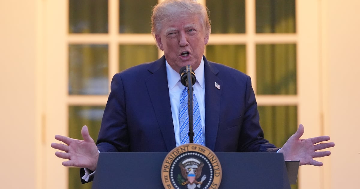 Photo: ctvnews.ca U.S. President Donald Trump speaks during a dinner in the Rose Garden of the White House, Thursday, Sept. 17, 2026, in