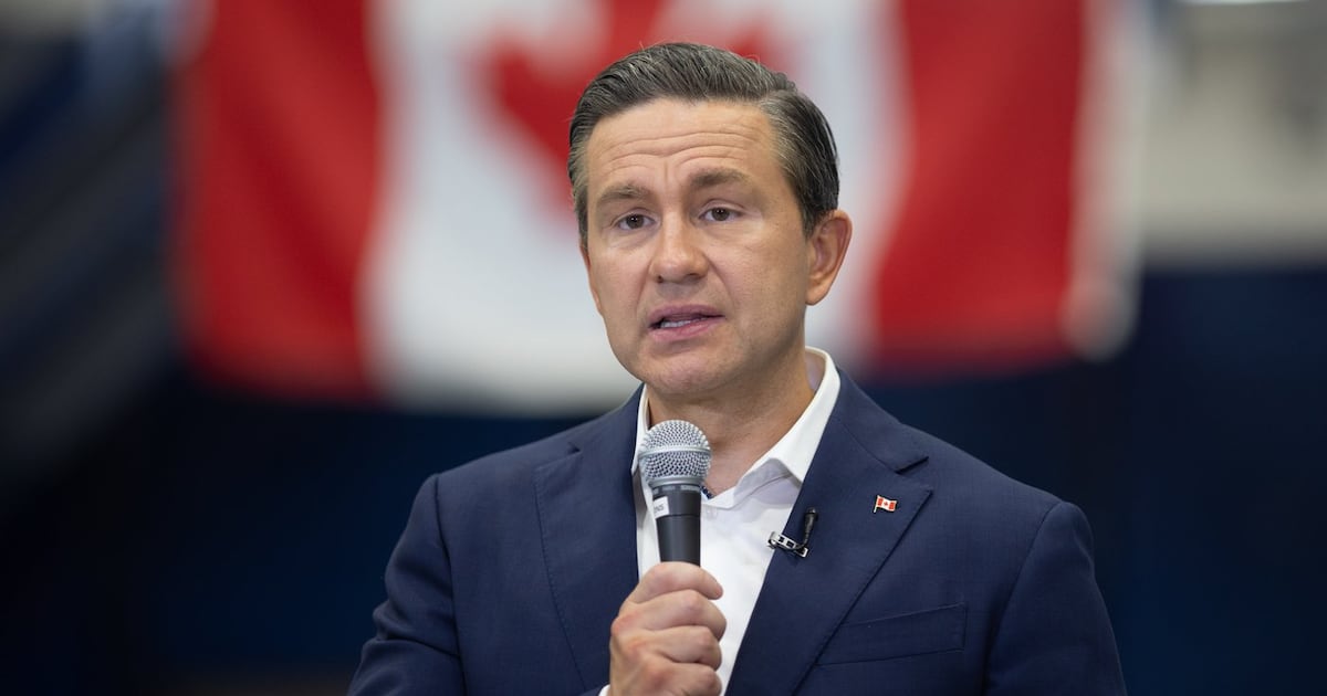 Photo: Ctvnews Conservative Leader Pierre Poilievre speaks to workers at Cavalier Tool and Manufacturing Ltd., in Windsor, Ont., on Monday