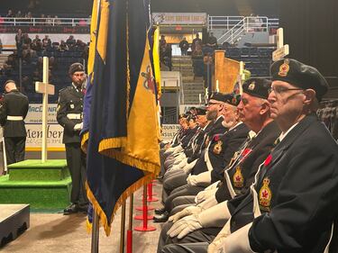 Remembrance Day ceremony at Centre 200 in Sydney, N.S. on Tuesday, Nov. 11, 2025. (CTV Atlantic/ Ryan MacDonald)