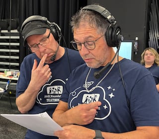 Cameramen Paul Creelman and JW Campbell are pictured at the 42 annual IWK Telethon. (CTV Atlantic / Mike Lamb)