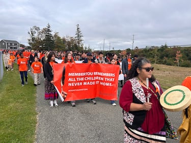 A photo of the National Day for Truth and Reconciliation ceremony on Cape Breton’s Membertou First Nation. (Ryan MacDonald)