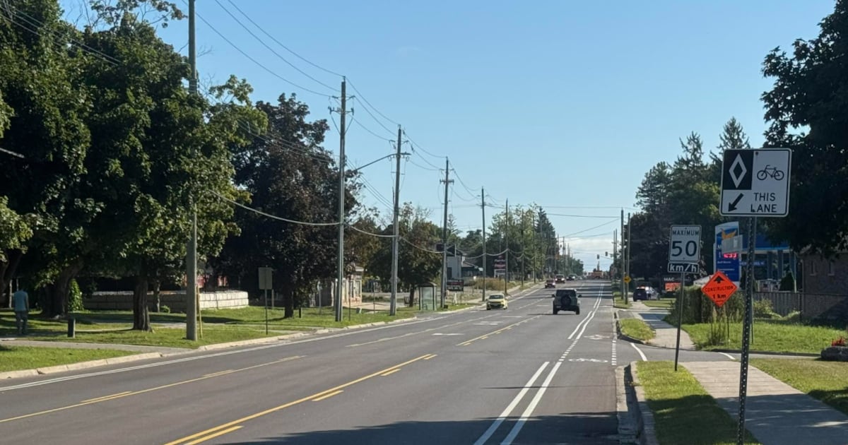 Midland Rd Street Sign Yonge Street in Midland, Ont. major road reconstruction projects