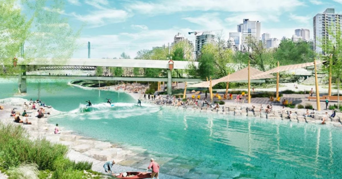 10th Street Gravel Bar and Recreational Wave project outlined