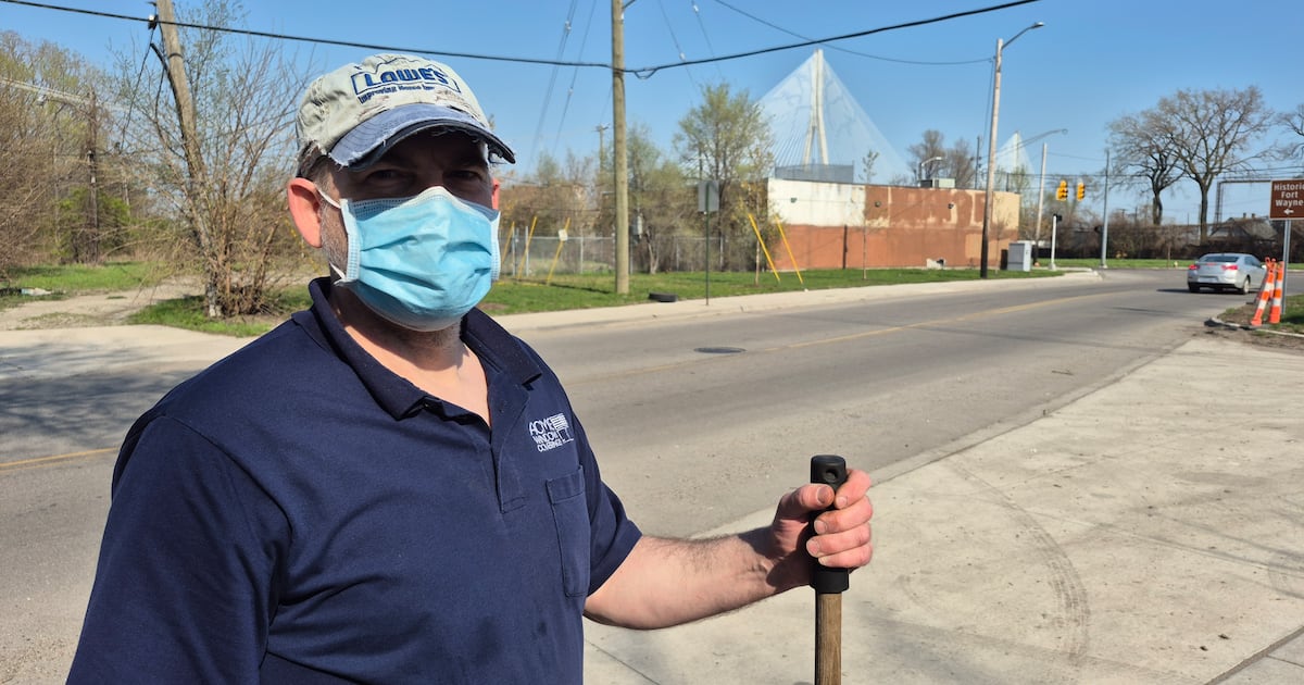 Bridge construction has this Detroit resident wearing a mask outside
