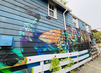 One of the many murals part of the 2026 Halifax Mural Festival is seen. (CTV/Mike Lamb)