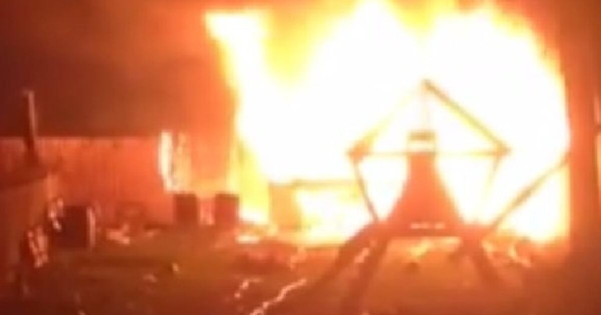 Shed Exploding From Front Shed explosion sends two to hospital