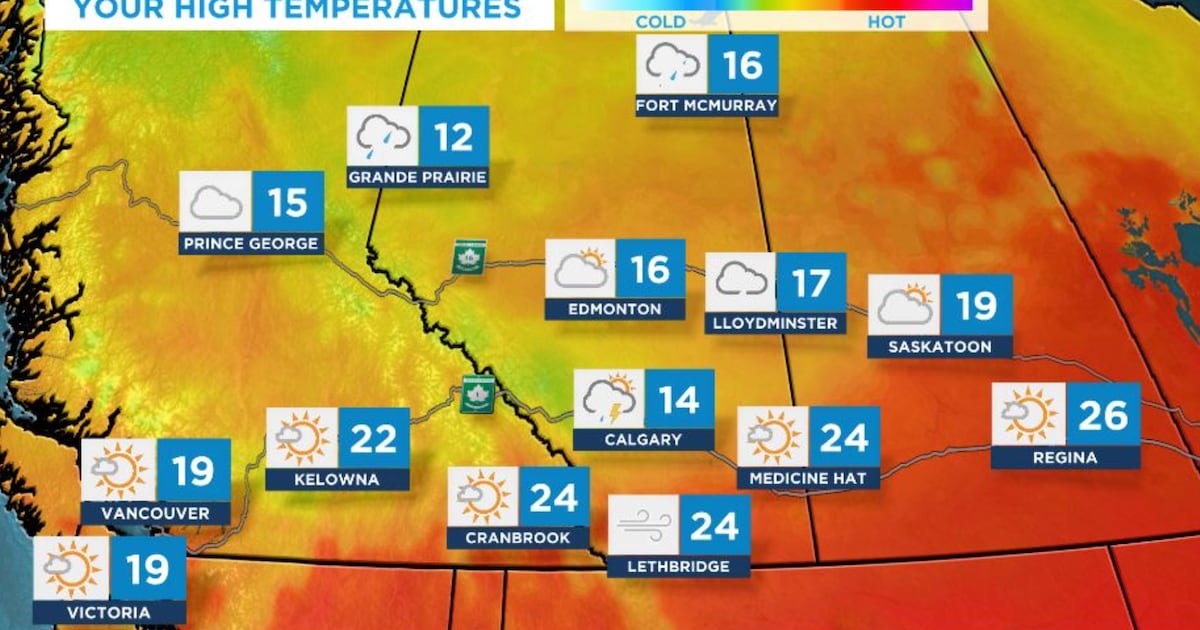 Calgary weather: Cooldown kicks off Thursday with showers, stronger north wind