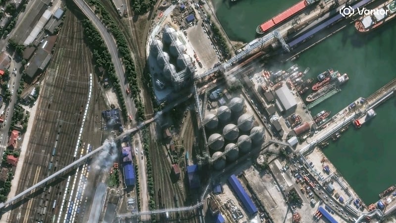 Ukrainian drones strike a major refinery deep inside Russia, setting it ablaze