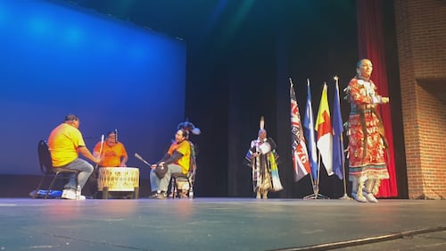 National Day for Truth and Reconciliation ceremony at Victoria School of the Arts on Sept. 29, 2026. (Darcy Seaton/CTV News Edmonton)