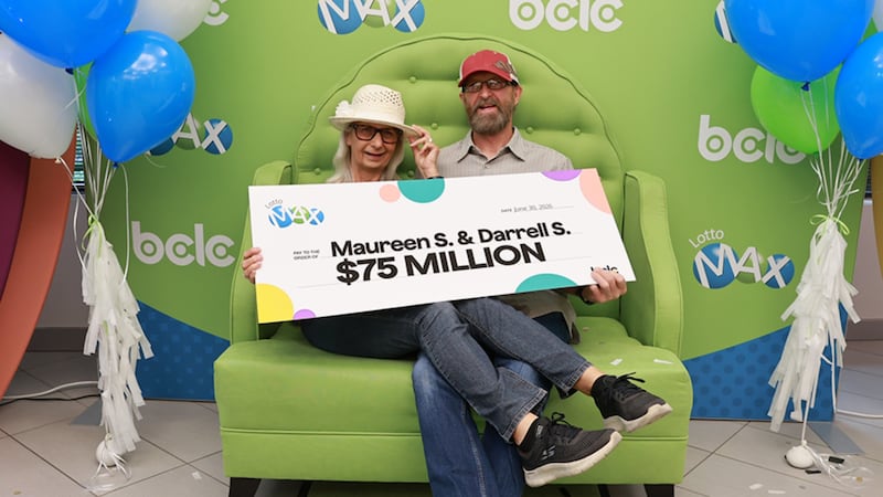 Penticton couple to travel the world after $75M lotto win