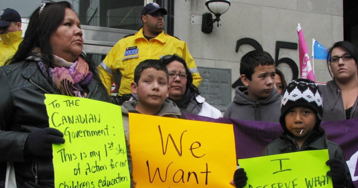 First Nations Protesting First Nations members protest lack of school supplies, funding