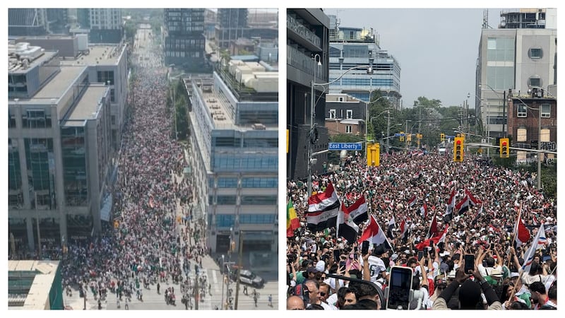 Thousands of Iraq fans flood downtown Toronto ahead of World Cup match with Senegal. Live updates here.