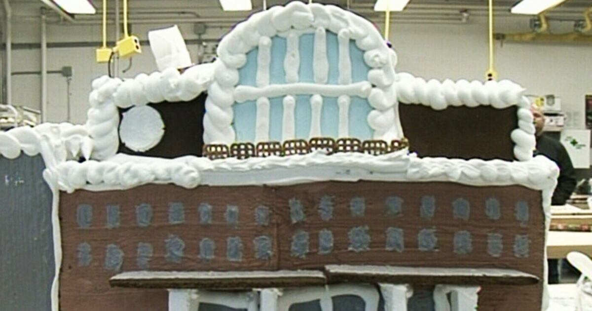 Students build gingerbread hospital
