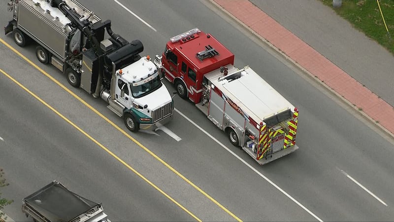 Worker dead after being hit by truck during road work in Brampton