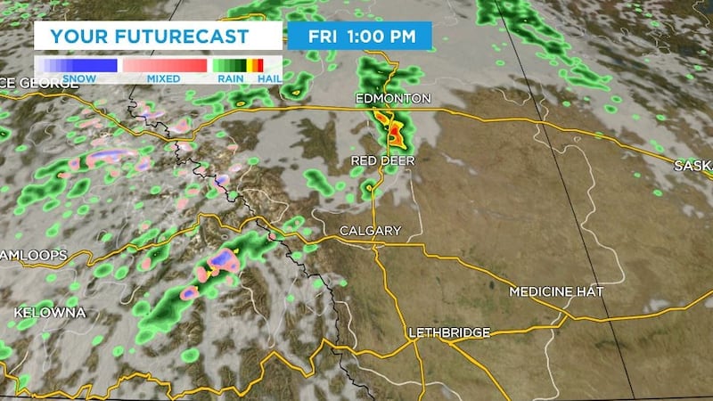Severe thunderstorms possible in central and southern Alberta