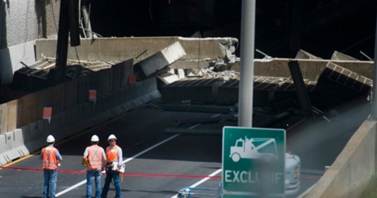 Oak Ridge Concrete Fall Concrete slab falls from Viger Tunnel: nobody hurt