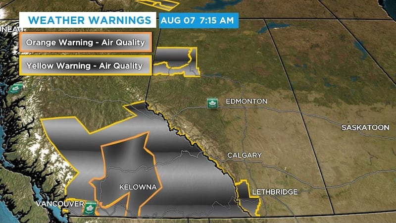 Wildfire smoke impacting air quality in Alberta -- but rain is coming