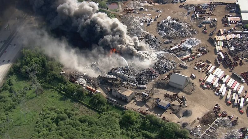 Crews battling fire at Brampton, Ont., scrap metal yard