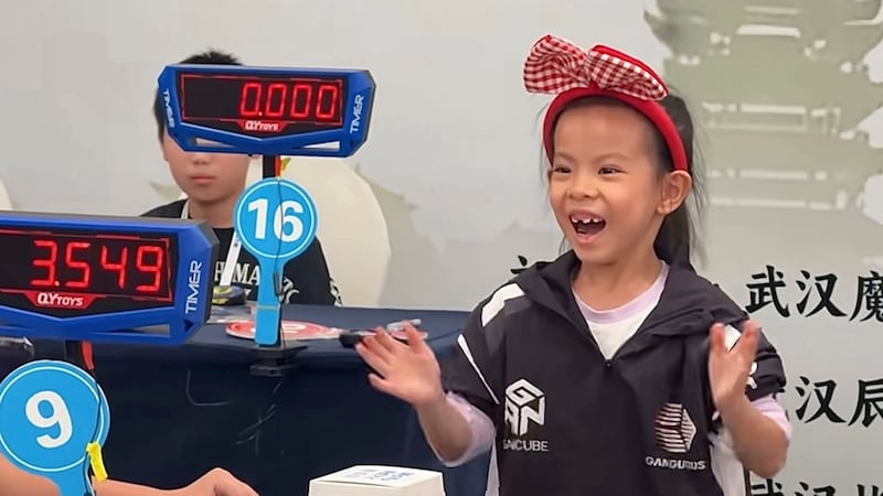 A Rubik’s cube speed record was just set by a 6-year-old