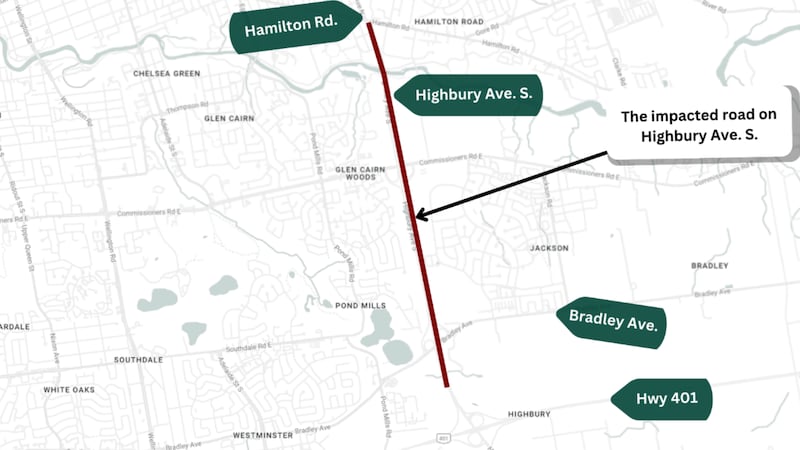 Highbury Avenue is closing Thursday for a spring cleanup. Here’s what drivers should know