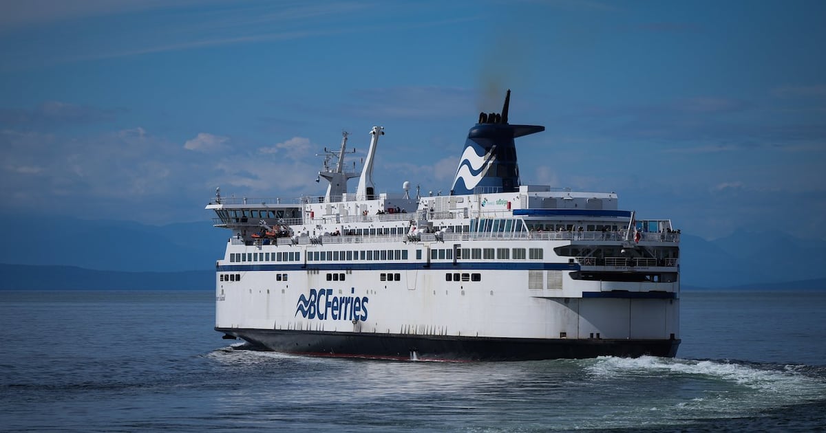 The BC Ferries vessel Spirit of Vancouver Island leaves Tsawwassen, B.C., bound for Swartz Bay, on Monday, Sept. 9, 2024. THE CANADIAN PRESS/Darryl Dyck