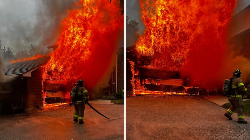 Crews knock down garage fire in Chatham