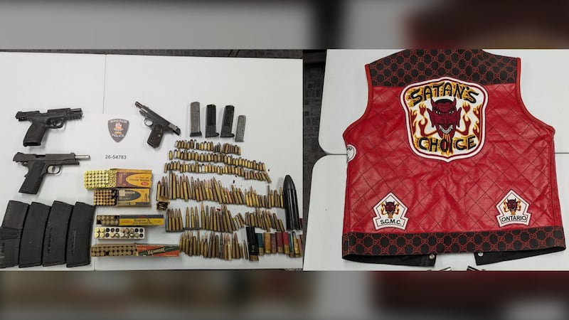 Multiple guns, motorcycle club vest seized in Tecumseh arrest: WPS