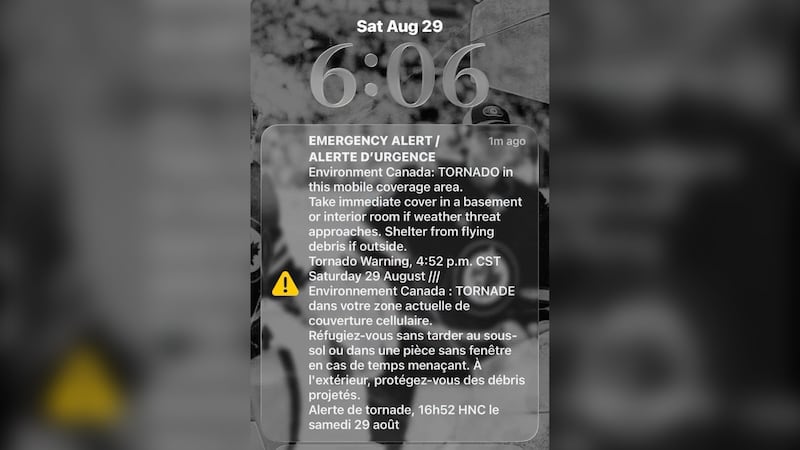 Manitoba resident left confused after getting alert for Sask. tornado hundreds of kilometres away