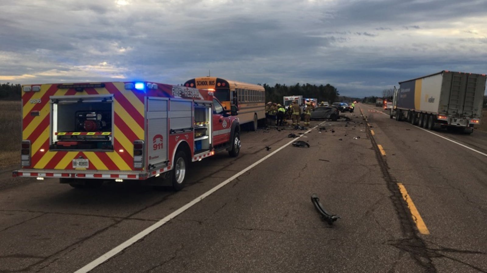 Several people injured after multi-vehicle crash on Hwy. 17