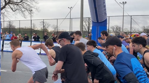 Runners are pictured.