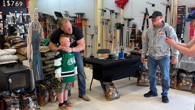 WWE superstar Brock Lesnar makes rare public appearance near Regina