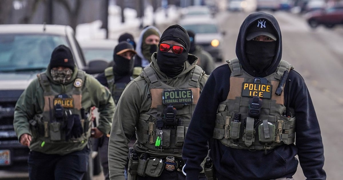 Photo: ctvnews.ca Federal agents walk down a street while conducting immigration enforcement operations in Minneapolis, Feb. 5, 2026. (AP