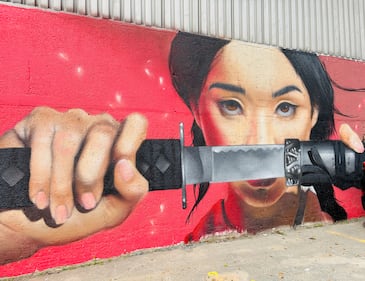 A mural is seen as part of the 2026 Halifax Mural Festival. (CTV/Mike Lamb)